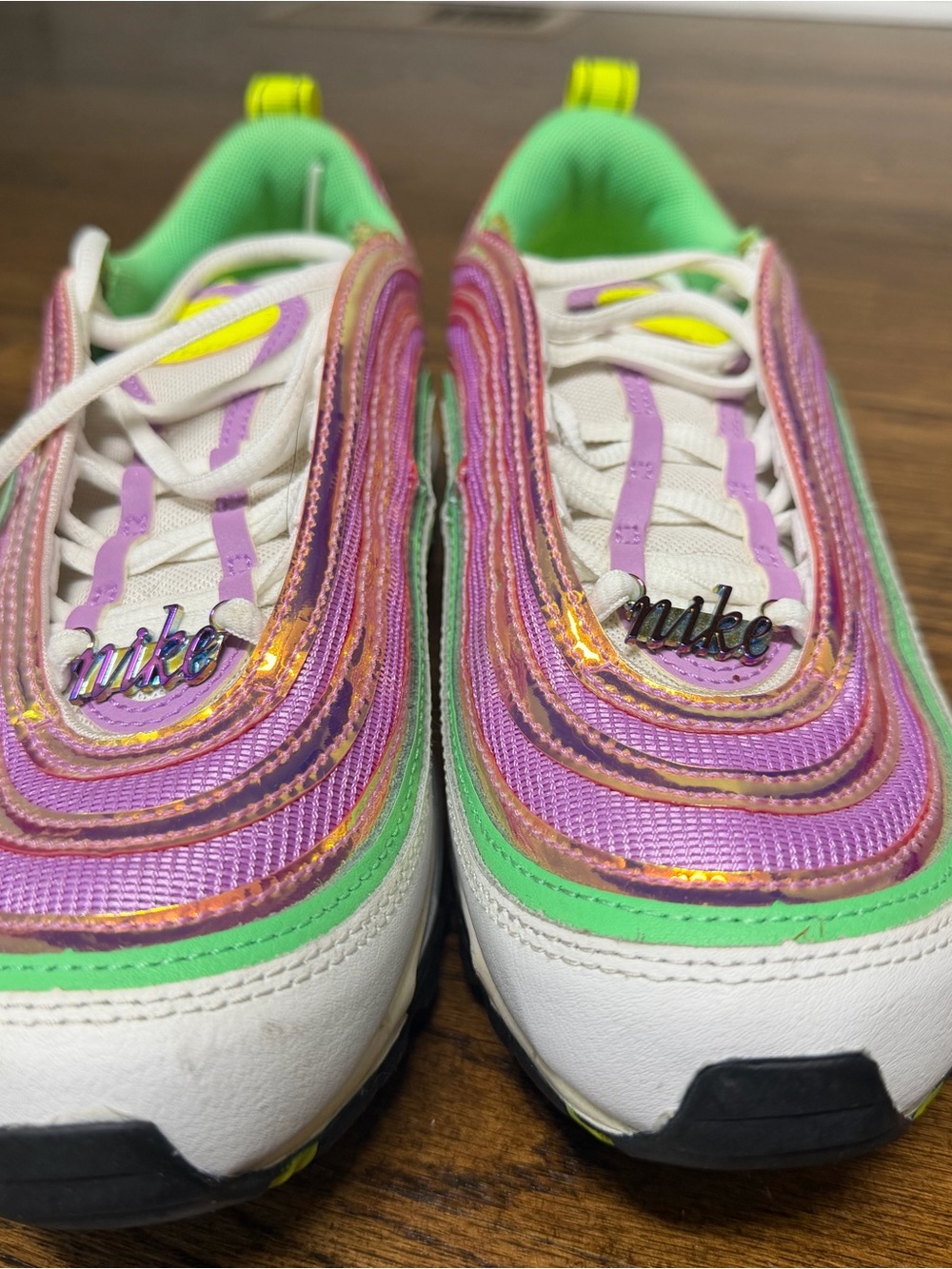 Nike Air Max 97 Pink & Neon Green Women’s Sneakers Size 8
